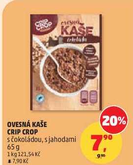 OVESNÁ KAŠE CRIP CROP s čokoládou, 65 g