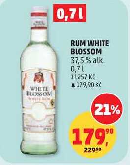 RUM WHITE BLOSSOM 37,5% alk., 0,7 l