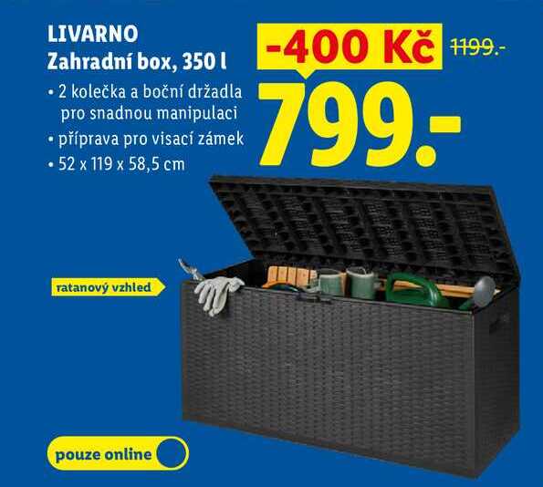 LIVARNO Zahradní box, 350 l