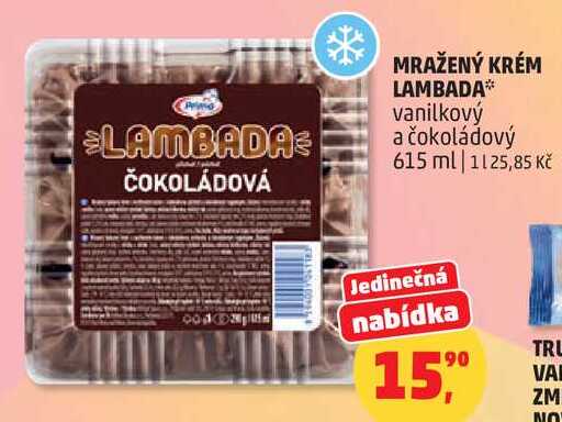 MRAŽENÝ KRÉM LAMBADA vanilkový a čokoládový, 615 ml 