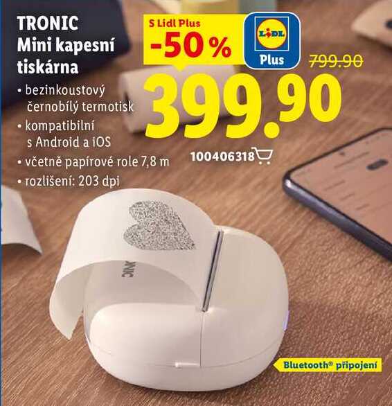 TRONIC Mini kapesní tiskárna