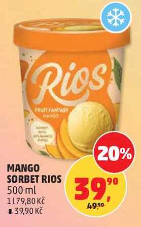 MANGO SORBET RIOS, 500 ml