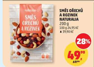 SMES OŘECHU A ROZINEK SMĚS OŘECHŮ A ROZINEK NATURALIA, 200 g 
