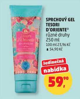 SPRCHOVÝ GEL TESORI D'ORIENTE různé druhy, 250 ml 