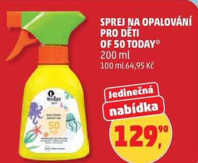 SPREJ NA OPALOVÁNÍ PRO DĚTI OF 50 TODAY, 200 ml