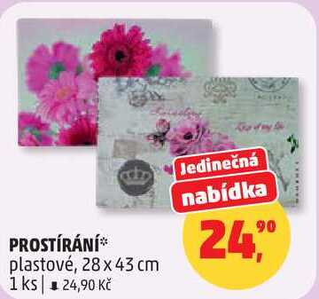 PROSTÍRÁNÍ plastové, 28 x 43 cm, 1 ks