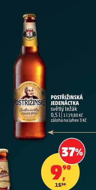 POSTRIŽINSKE JEDENÁCTKA světlý ležák, 0,5 l 