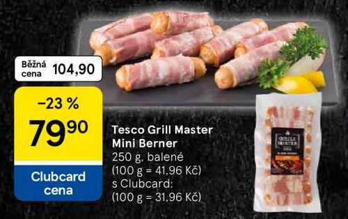 Tesco Grill Master Mini Berner, 250 g, balené