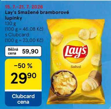 Lay's Smažené bramborové lupínky, 130 g
