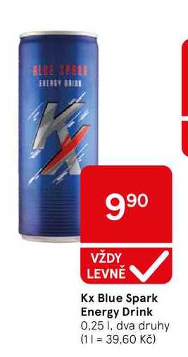 Kx Blue Spark Energy Drink, 0.25 l