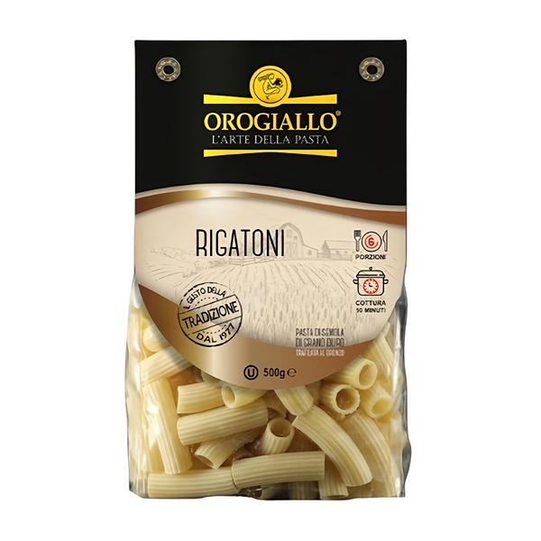 Orogiallo Těstoviny sušené bezvaječné rigatoni