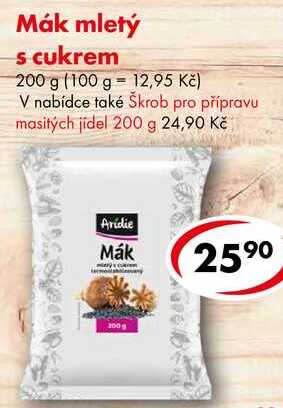Mák mletý s cukrem, 200 g  v akci