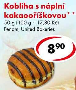 Kobliha s náplní kakaooříškovou, 50 g