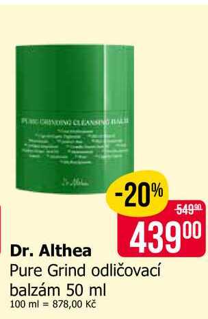 Dr. Althea Pure Grind odličovací balzám 50 ml 