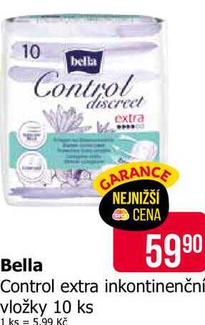 Bella Control extra inkontinenční vložky 10 ks