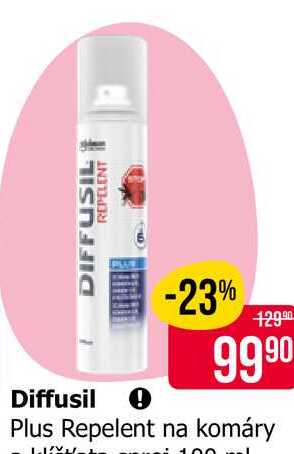 Diffusil Repellent plus repelentní sprej na odpuzování komárů a klíšťat 100ml