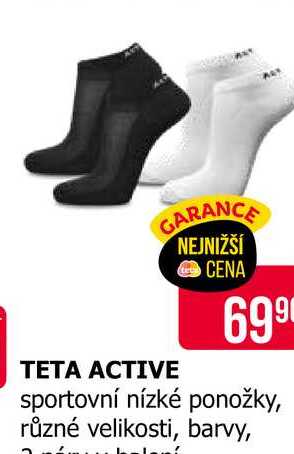 TETA ACTIVE sportovní nízké ponožky, různé velikosti, barvy