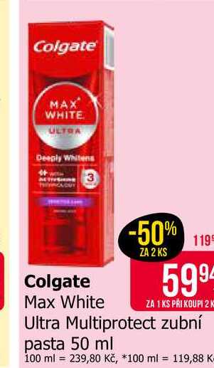 Colgate Max White Ultra Multiprotect zubní pasta 50 ml