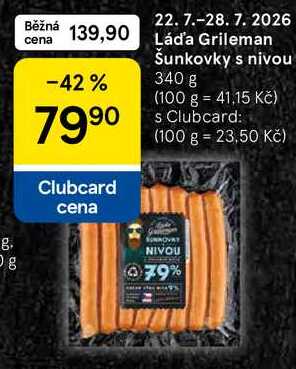 Láďa Grileman Šunkovky s nivou, 340 g