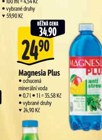Magnesia Plus ochucená minerální voda 0,7 l