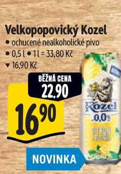 Velkopopovický Kozel 0,5 l ochucené