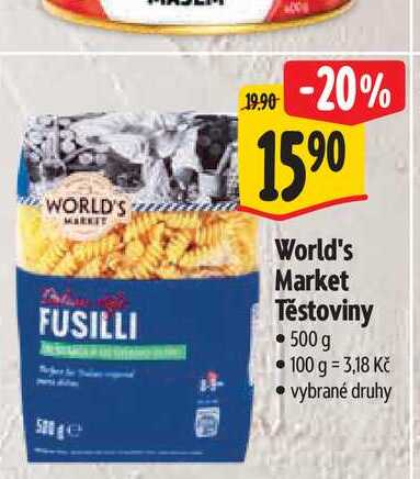 World's Market Těstoviny 500 g