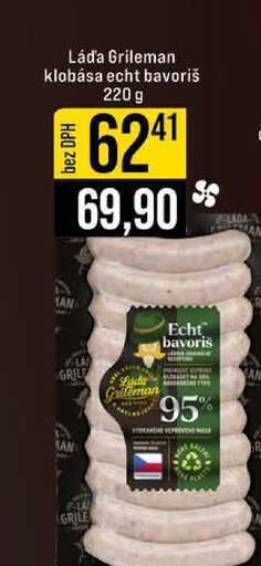 Láďa Grileman klobása echt bavoriš 220 g 