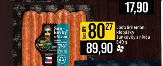 Láďa Grileman klobásky šunkovky s nivou 340 g