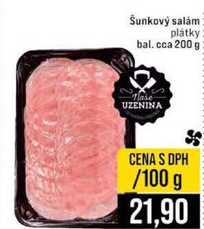 Sunkový salám plátky 200 g 100g
