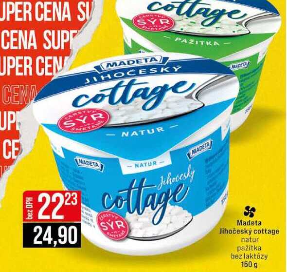 Madeta Jihočeský cottage natur pažitka bez laktózy 150 g