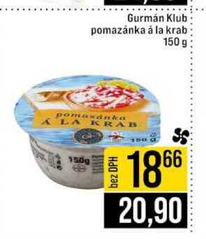 Gurmán Klub pomazánka á la krab 150 g