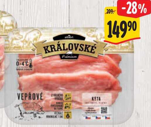 Vepřová kýta bez kosti - plátky, 1 kg
