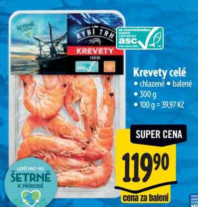 Krevety celé, 300 g
