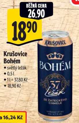 Krušovice Bohém, 0,5 l