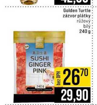 Golden Turtle zázvor plátky růžový bily 240g
