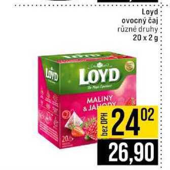 Loyd ovocný čaj různé druhy 20x2g