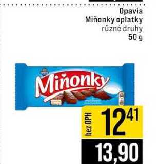 Opavia Miñonky oplatky různé druhy 50 g