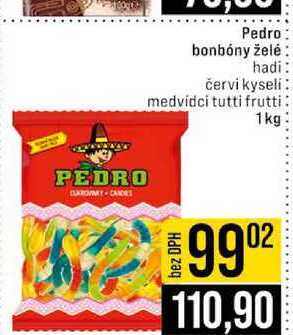 Pedro bonbóny želė hadi červi kyseli medvídci tutti frutti 1 kg