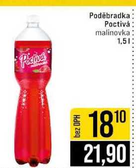 Poděbradka Poctivá malinovka 1.5l