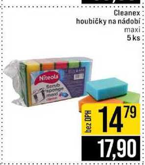 Cleanex houbičky na nádobí maxi 5 ks