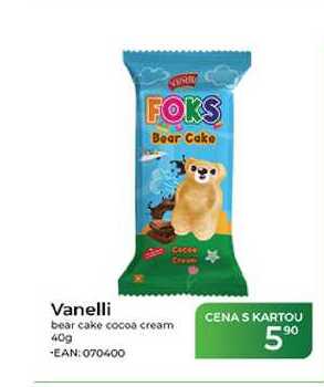 Vanelli bear cake cocoa cream 40g