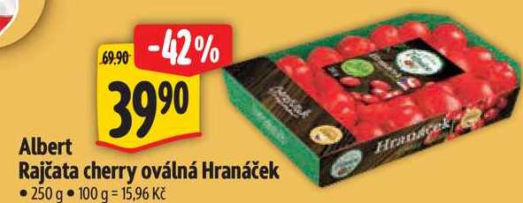 Albert Rajčata cherry oválná Hranáček, 250 g