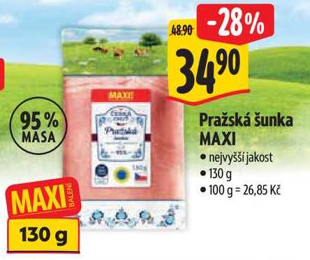 Pražská šunka MAXI, 130 g