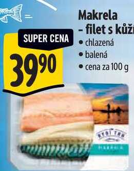 Makrela - filet s kůží, cena za 100 g