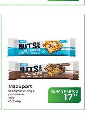 MaxSport oříšková tyčinka s proteinem 40g