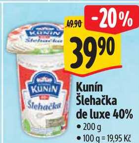 Kunín Šlehačka de luxe 40%, 200 g