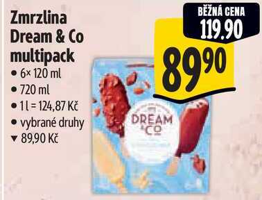 Zmrzlina Dream & Co multipack, 6x 120 ml