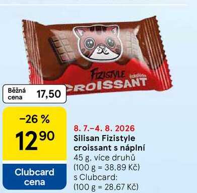 Silisan Fizistyle croissant s náplní, 45 g