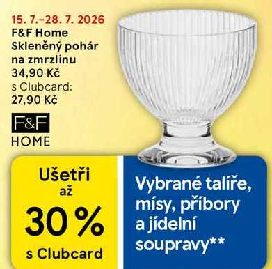 F&F Home Skleněný pohár na zmrzlinu