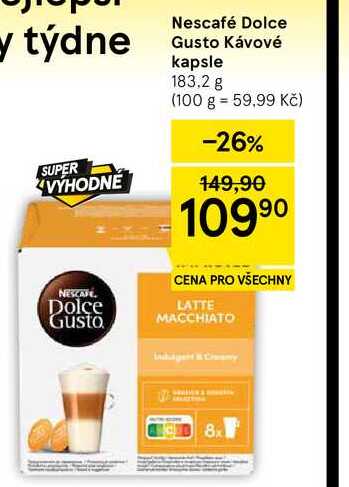 Nescafé Dolce Gusto Kávové kapsle, 183.2 g